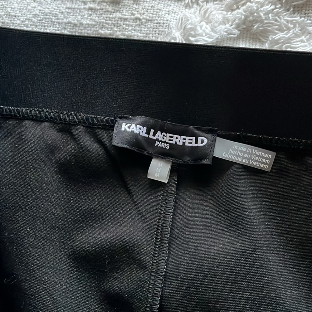 Karl Lagerfeld Paris Womens Houndstooth Pull-On Skinny Pants Trousers Medium - Picture 4 of 14